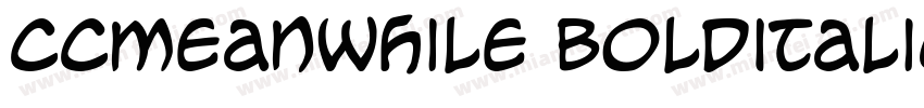 CCMeanwhile BoldItalic字体转换